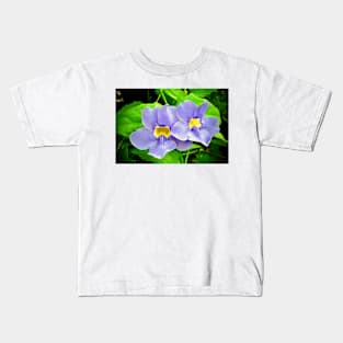 Streptocarpus Speicies Blue Flowers Kids T-Shirt